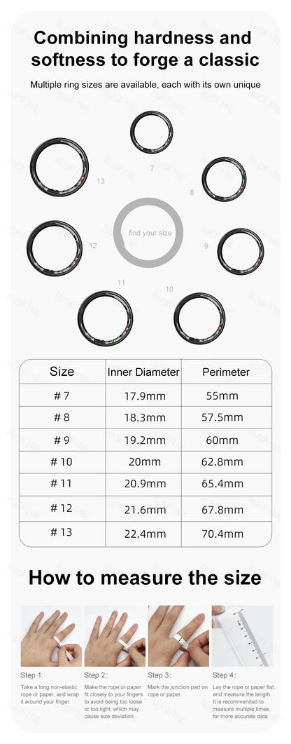 Anillo inteligente Qring R08 para mujeres y hombres, control remoto, monitor electrónico de presión arterial, temperatura y sueño, compatible con Android e IOS