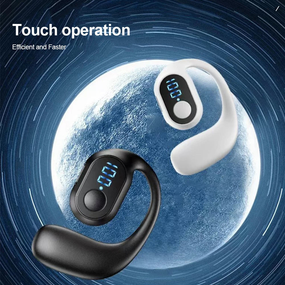 Bluetooth 5.3 Headphones TWS Wireless Ear Hook Earphone HiFi Stereo Noise Reduction Headset Waterproof Earphone